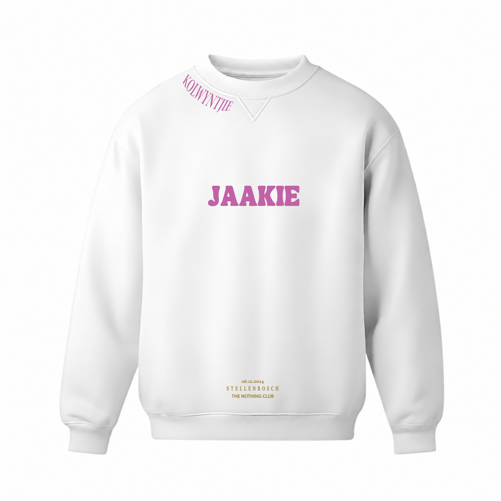 "Jaakie Swooshy Kolwyntjie" Crew Neck Sweater