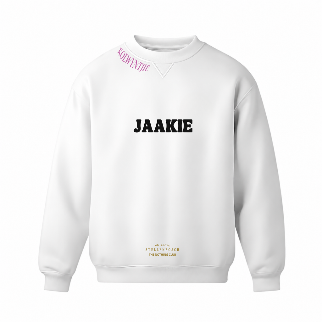 "Jaakie Swooshy Kolwyntjie" Crew Neck Sweater