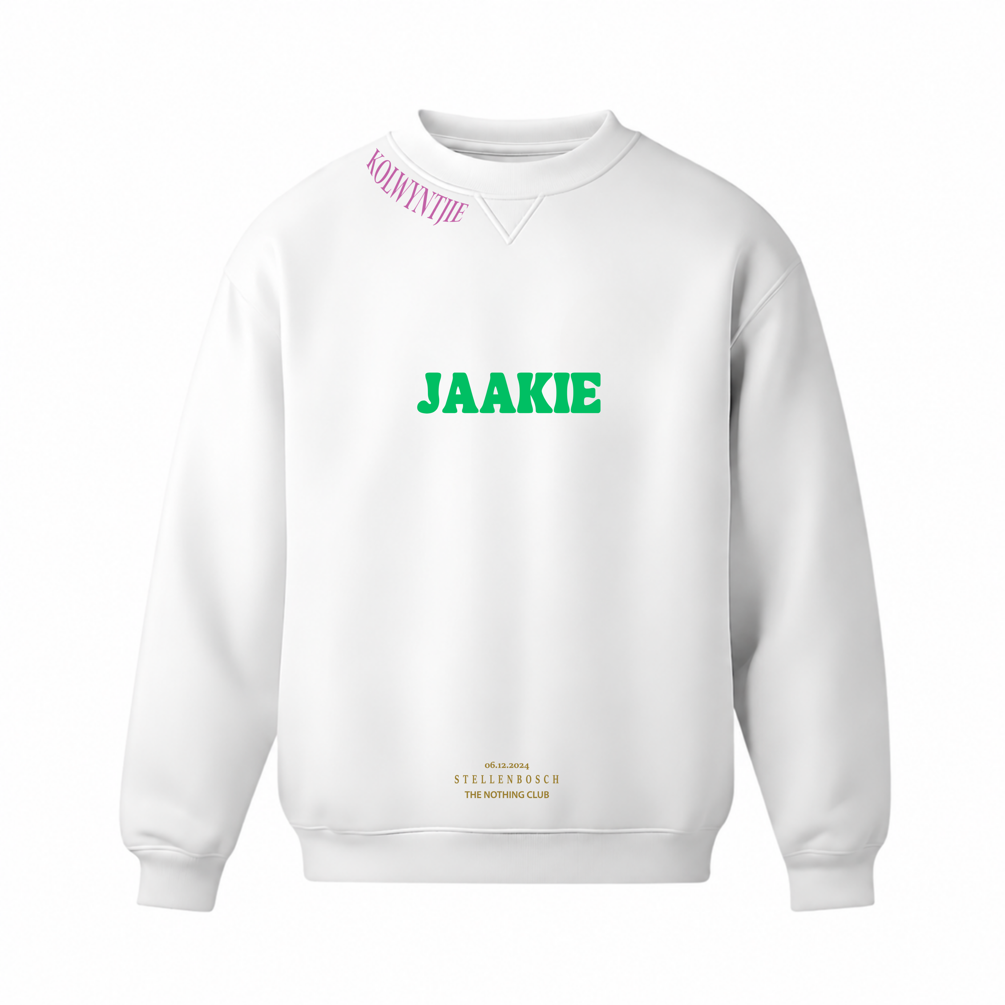 "Jaakie Swooshy Kolwyntjie" Crew Neck Sweater