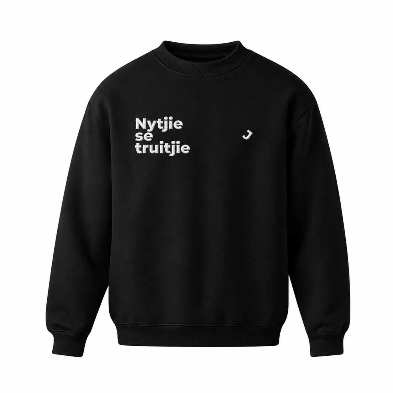 "Nytjie Se Truitjie Black" Crew Neck Sweater