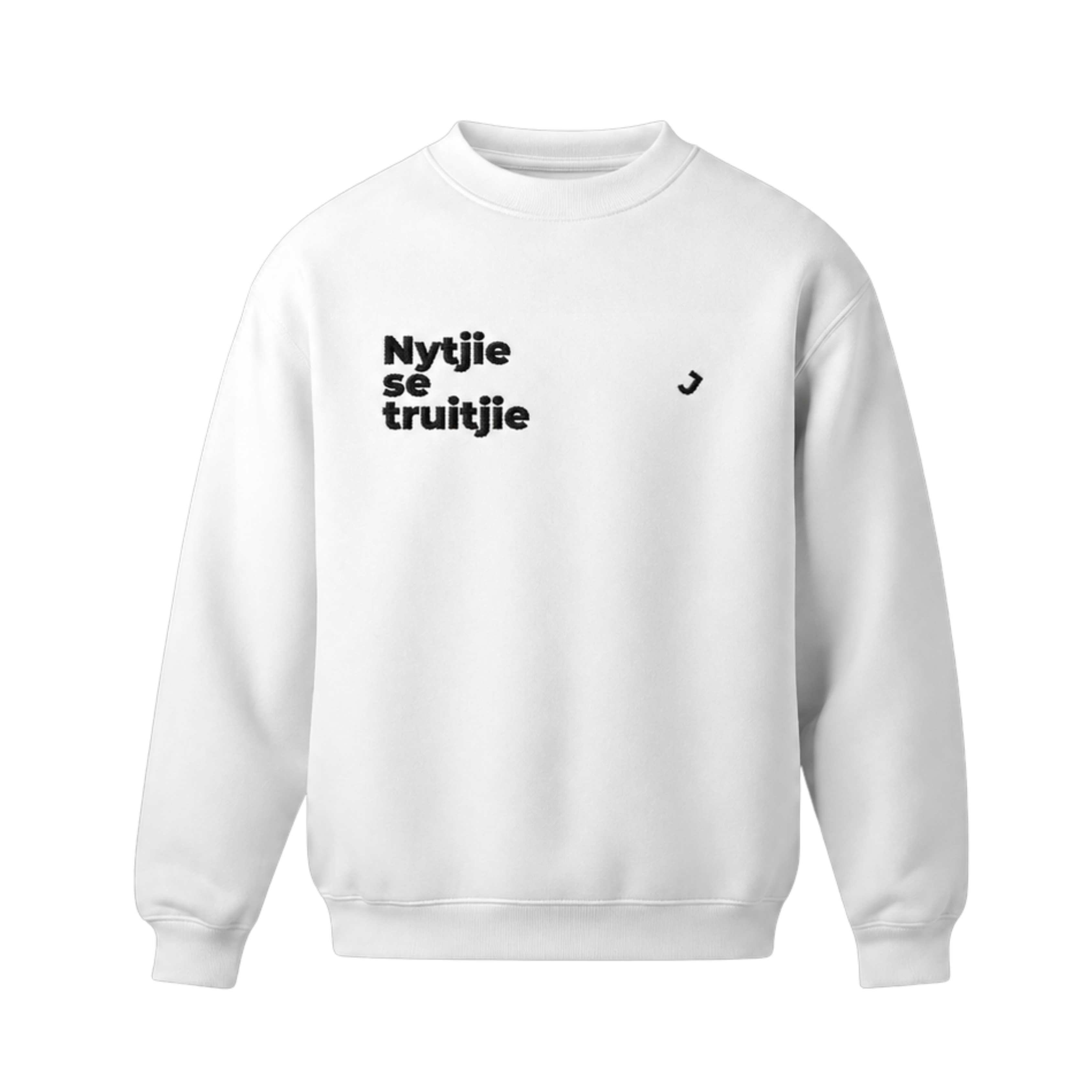 "Nytjie Se Truitjie Black" Crew Neck Sweater