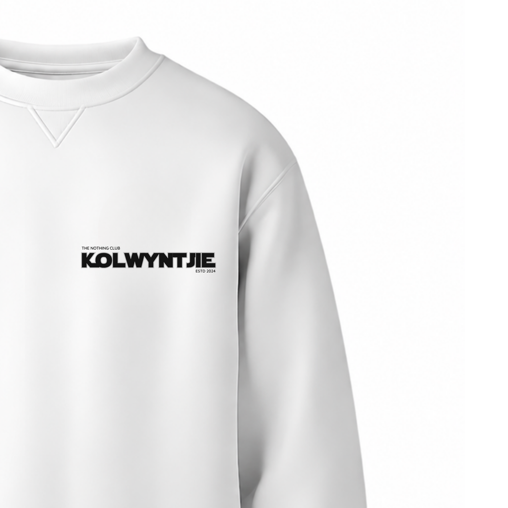 "The Kolwyntjie" Crew Neck Sweater White