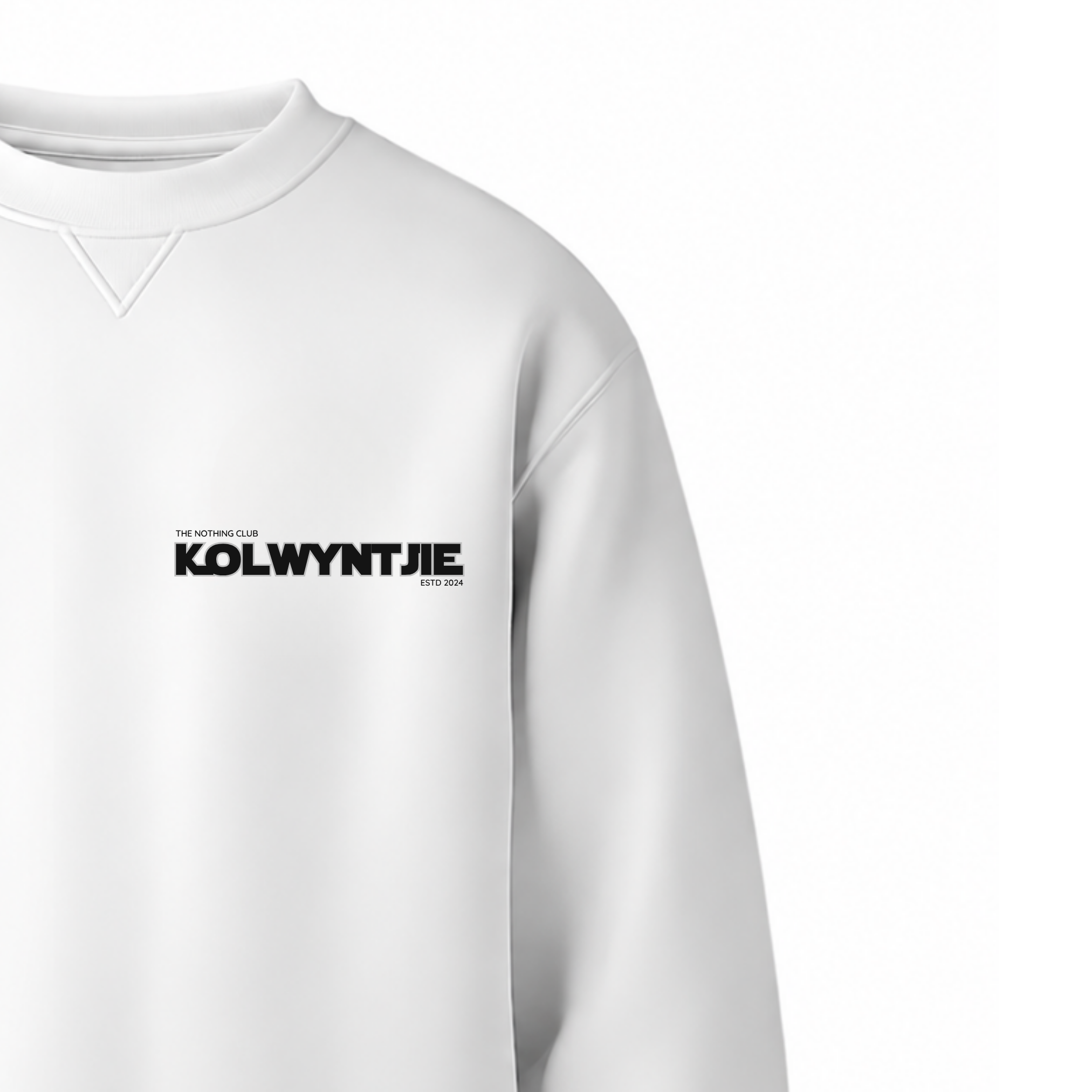 "The Kolwyntjie" Crew Neck Sweater White