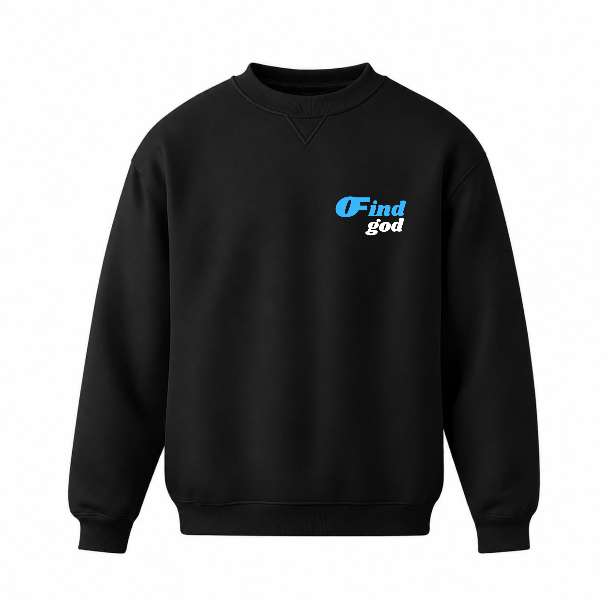 "OFindGod" Crew Neck Sweater Black