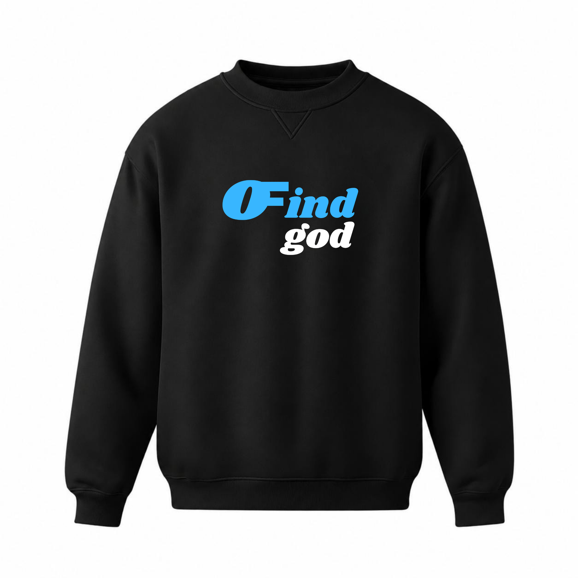 "OFindGod Groot" Crew Neck Sweater Black