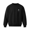"Nudge Sketch" Crew Neck Sweater Black