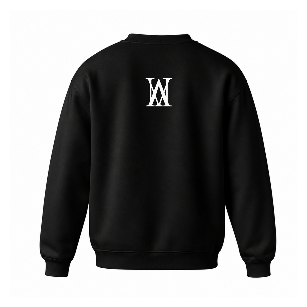"Bag Head" Crew Neck Sweater Black