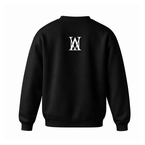 "Bag Head" Crew Neck Sweater Black