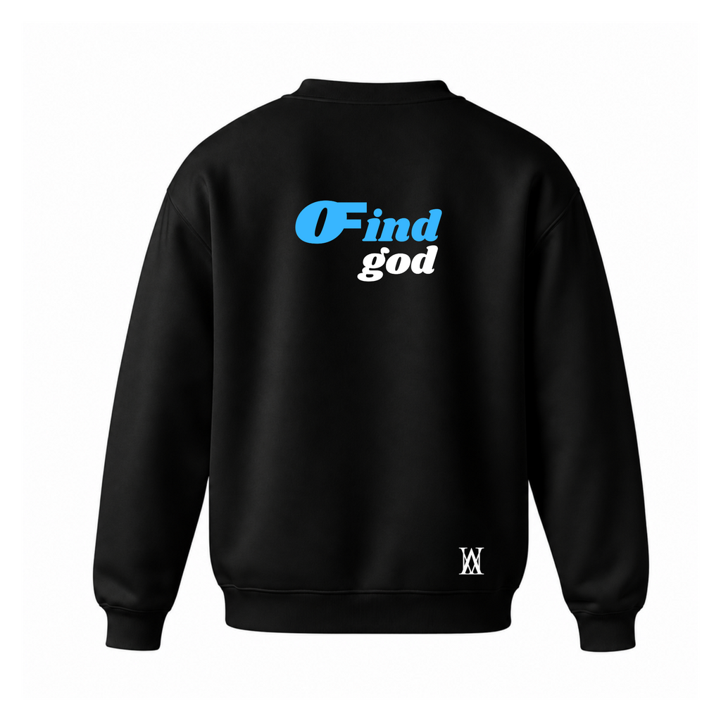 "OFindGod" Crew Neck Sweater Black