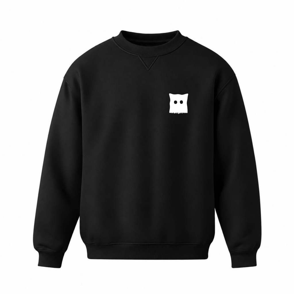 "Bag Head" Crew Neck Sweater Black