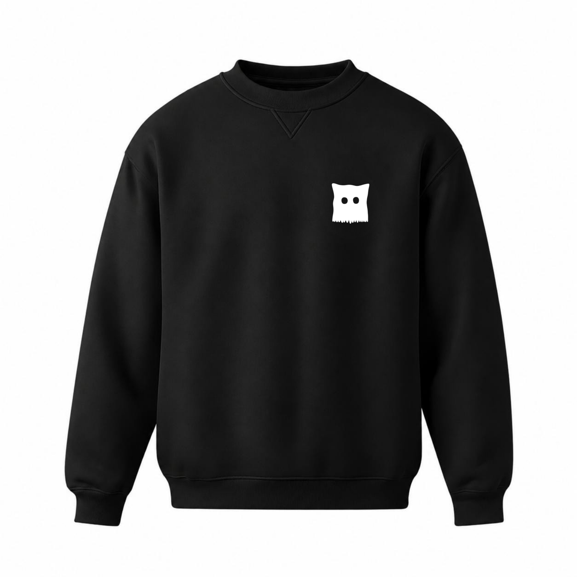 "Bag Head" Crew Neck Sweater Black