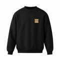 "Bag Head Cream" Crew Neck Sweater Black